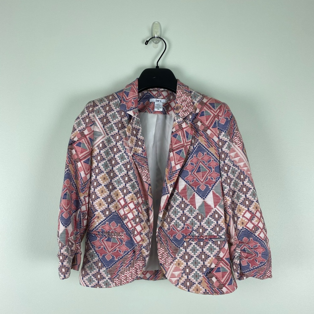 Bar 3bar ||| pink  Aztec Print Blazer Jacket